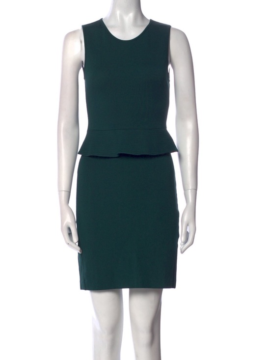 Theory Dresses & Skirts - Theory Dark Green Sleeveless Peplum Sheath Dress